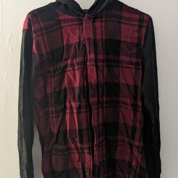 Thin Plaid Hoodie - Picture 1 of 3